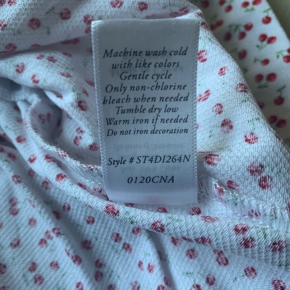 Host Pick✨Edgehill Collection Baby Girl Flutter-Sleeve Cherry A-Line Dress|6M - Picture 8 of 8